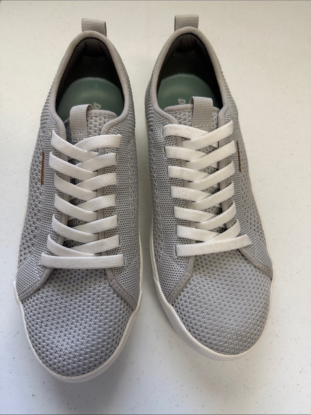 Dr. Scholl's Women's Knit Lace-Up Sneakers - Light Gray